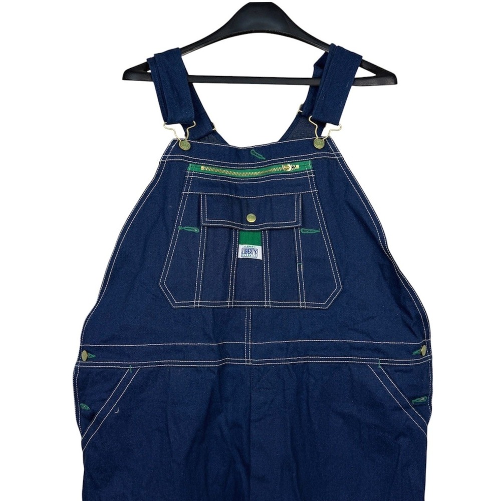 NEW Liberty Bib Overalls Mens 42x32 Blue Denim Original Fit Workwear 18006DB9